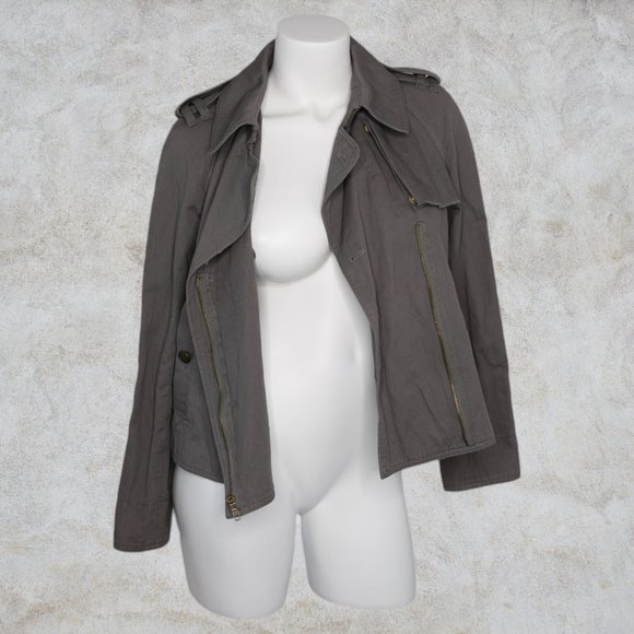 Juicy Couture Gray Military Style Jacket Size Medium Peacoat / Short Coat - Picture 5 of 16
